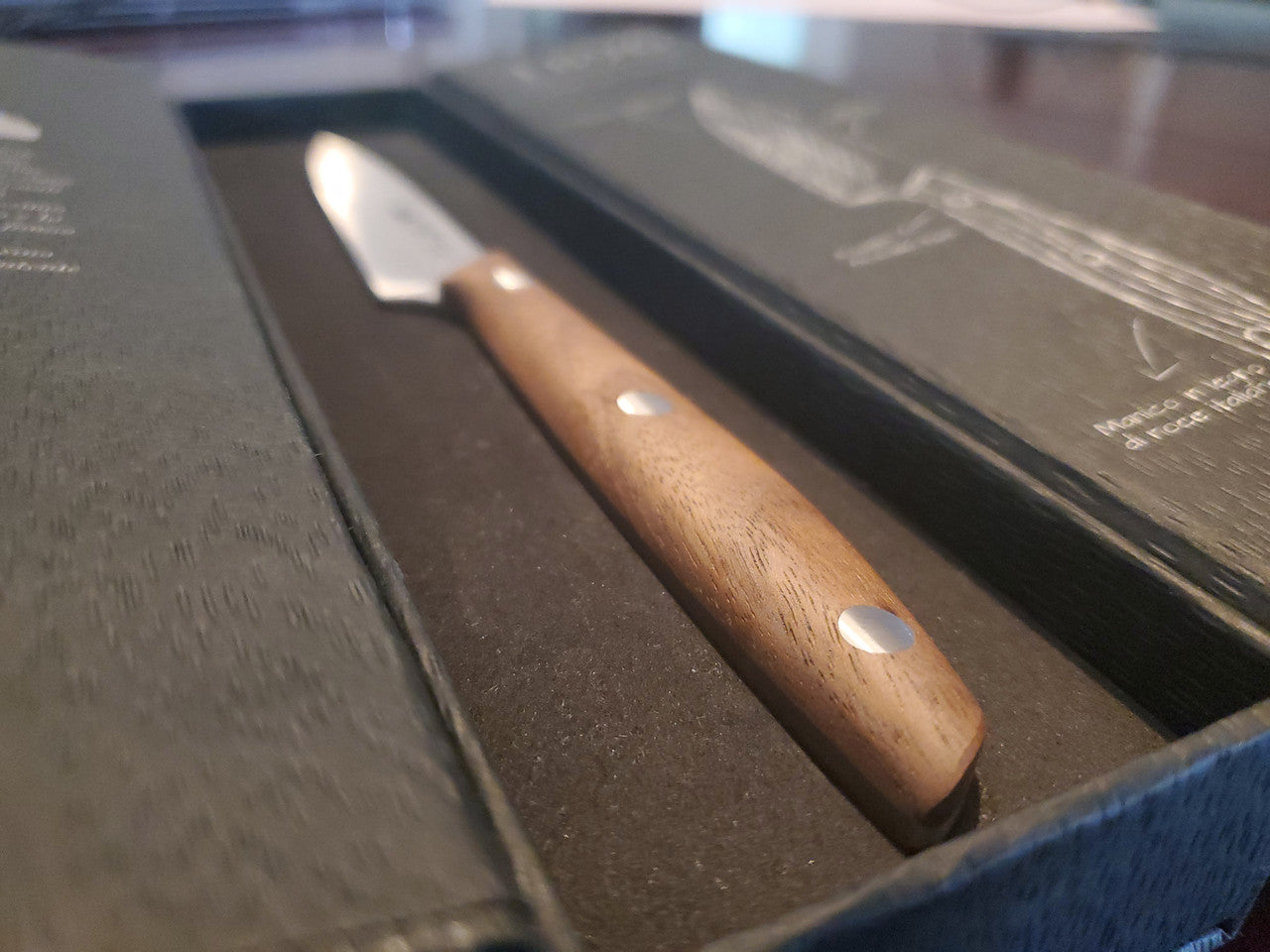 Due Cigni Walnut Handle Paring Knife