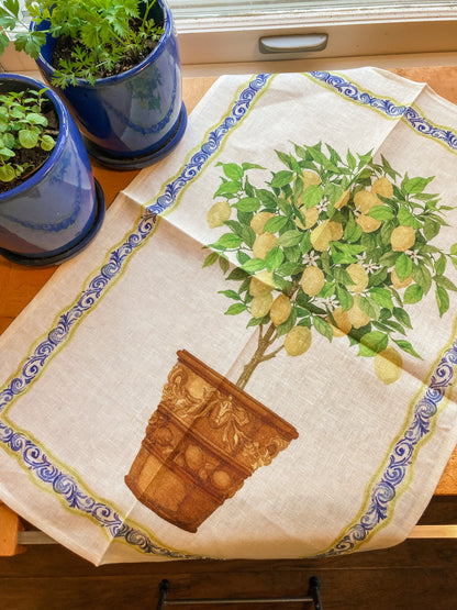 "Limonaia Coccio" Linen Towel